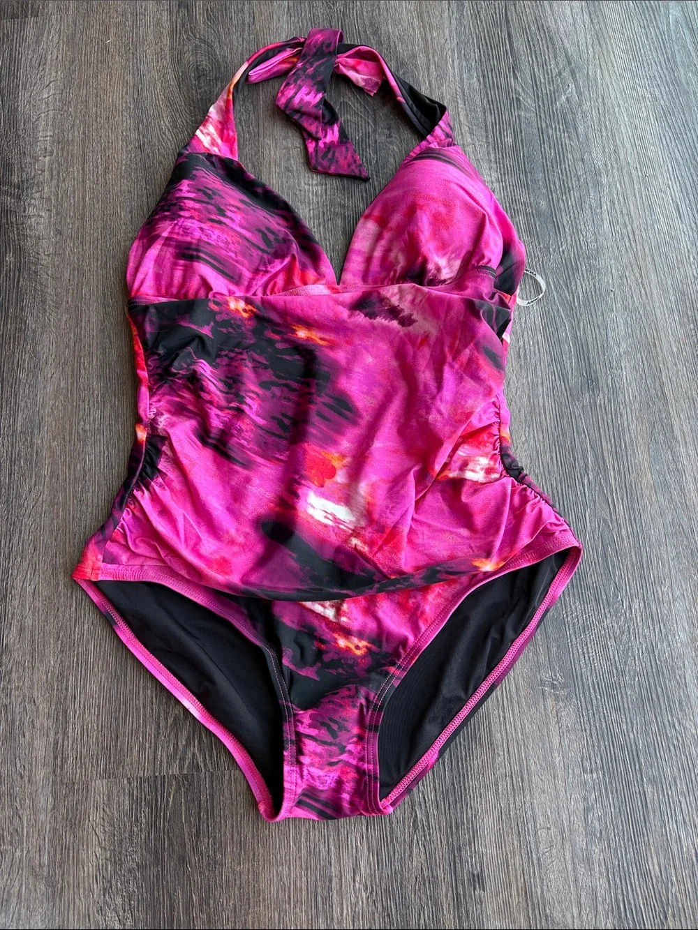NWT DKNY Watercolor One Piece Swimsuit - Picture 4 of 9